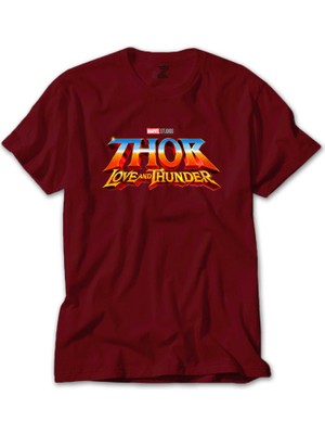 Thor Love And Thunder Logo Kırmızı Tişört Liyada