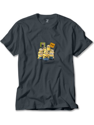 Minions The Rise Of Gru Banner Füme Tişört Liyada