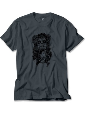 La Calavera Catrina Füme Tişört Liyada