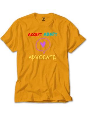 Accept Adapt Advocate Sarı Tişört Liyada