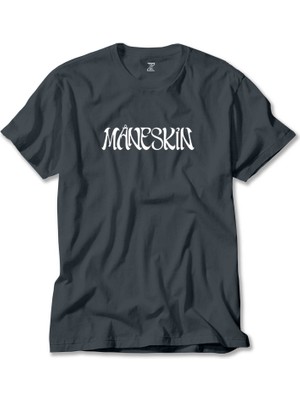 Maneskin Yazı Füme Tişört Liyada