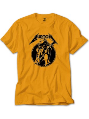 Metallica Cliff Burton Guitar Sarı Tişört Liyada