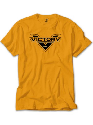Victory Motorcycles Black Logo Sarı Tişört Liyada