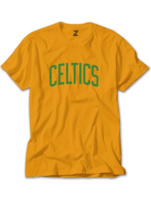 Boston Celtics Yazı Sarı Tişört Liyada
