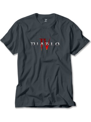 Diablo Iv Logo Füme Tişört Liyada