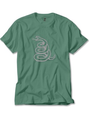 Metallica Snake Logo Yeşil Tişört Liyada