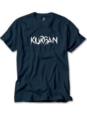 Kurban Text Lacivert Tişört Liyada