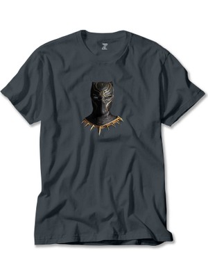 Black Panter Face Füme Tişört Liyada