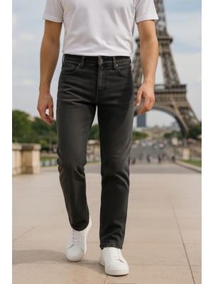 Cedy Denım Erkek Yüksel Bel Boru Paça Kot Pantolon Reguler Fit Jean C336