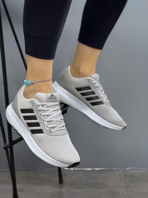 Homiro Unisex Fuspetli Poli Taban Spor Ayakkabı-Buz-Siyah