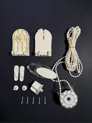 & Stor Perde Mekanizma Seti - 4,5 cm Kasaya Uyumlu, Krem