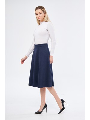 Trendparis Midi Boy Süet Kiloş Etek Vizon