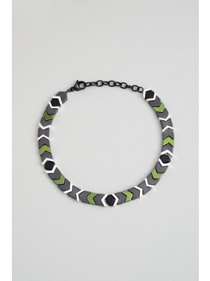 So CHIC Renkli Hematit Taşlı 21 Cm Çelik Erkek Bileklik