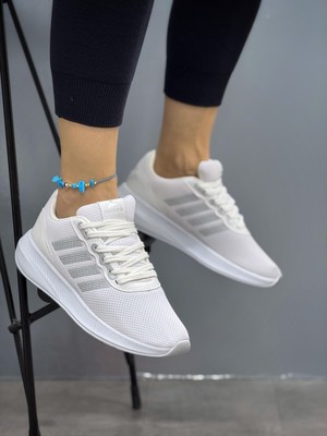 Homiro Unisex Fuspetli Poli Taban Spor Ayakkabı-Beyaz