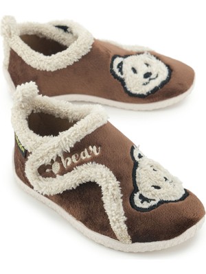 Gezer Erkek Çocuk Kışlık Pvc Rahat Taban Tek Cırt Cırtlı Ayarlanabilir Kemer Ev Okul Kreş Panduf Ayakkabı