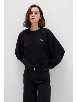 Mavi Mavi Logo Baskılı Siyah Sweatshirt 1S10490-900