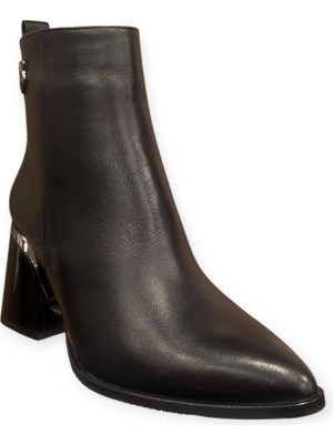 Venüs Kadın Topuklu Deri Bot VN2552003K - Siyah - 35