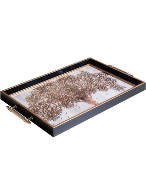 Storish Dekoratif Kulplu Tepsi St-6007
