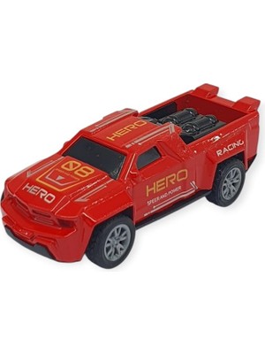 Aksiyon Global Çek Bırak Metal Küçük Arabalar 8 cm - SH40031 - Kırmızı Pick-Up (Lisinya)