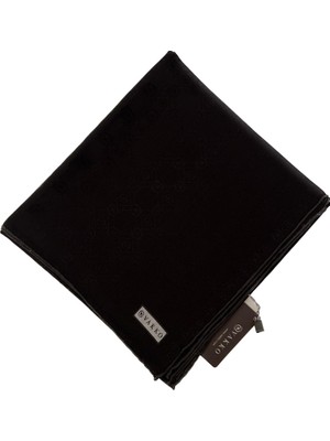 Vakko Monogram Pamuk Ipek Eşarp 3000655-SIYAH