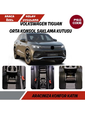 PSA Code Volkswagen Tiguan 2024 ve Üzeri Orta Konsol Saklama Kutusu-Kolçak