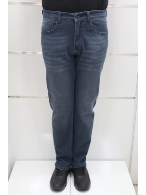 Wycliffe Jeans Denim Cartel Fistan Store Erkek Koyu Mavi Yüksek Bel Rahat Kesim Boru Paça Jean Pantolon
