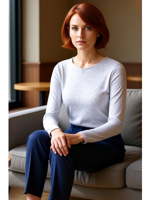 FRM Kadın Uzun Kollu Vücuda Oturan Yarım Fermuarlı Örme Bluz Kaliteli Şık Rahat Modern Zarif Günlük