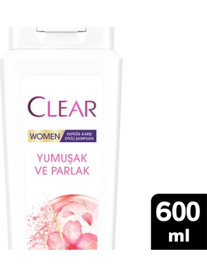 Clear Women Kepeğe Karşı Etkili Şampuan Yumuşak Parlak Kiraz Çiçeği Esansı Keratin 600 ml