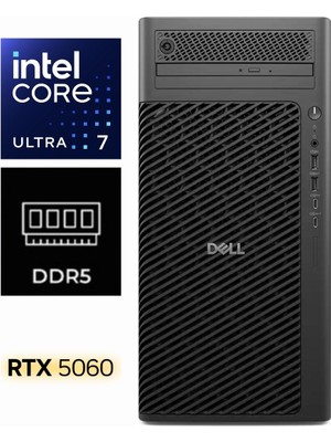 Dell Pro Max Tower T2 Ultra 7 265 FCT2250-K246 64GB 512GB Rtx 5060 Dual Oc  8gb W11PRO Masaüstü Iş Istasyonu