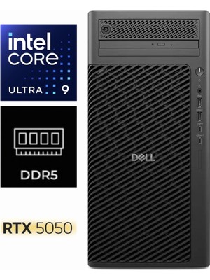 Dell Pro Max Tower T2 Ultra 9 285K FCT2250-K684 16GB 1tb+1tb Rtx 5050 8gb W11PRO Masaüstü Iş Istasyonu