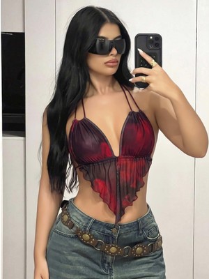 Kadın Crop ,gece Şıklığı ve Özel Günler Için Şık Kısa Üst