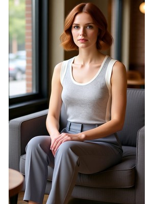 FRM Kadın Bisiklet Yaka Triko Bluz Yazlık ve Günlük Kullanım Için Şık Tasarım Kaliteli Şık Rahat