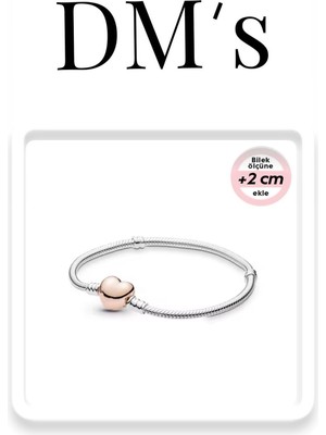 DM's Silver Rose Kalpli Gümüş Bileklik