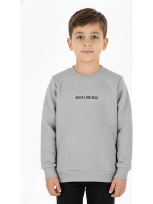 Crassi Erkek Çocuk Arkası Baskılı Sweatshirt 2 İplik Şardonlu