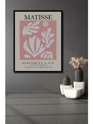 Teona Ahşap Dekoratif Ahşap Dikdörtgen Tablo Matisse Sergisi Çerçeve Görünümlü