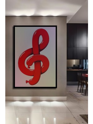 Teona Ahşap Dekoratif Ahşap Dikdörtgen Tablo Kırmızı Sol Anahtarı Çerçeve Görünümlü