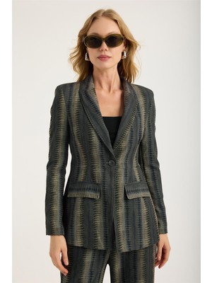 Home Store Piton Desen 2 Cep Kapaklı Ceket