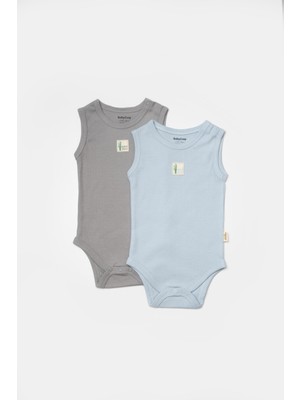 Baby Cosy Babycosy Erkek Bebek Çıtçıtlı 2'li Atlet Badi 3-24 Ay Mavi