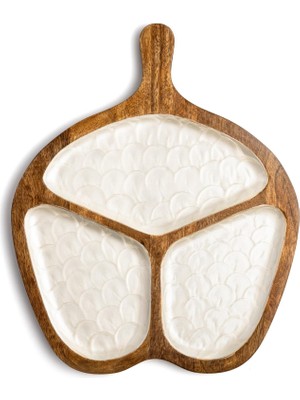 Cora Home Scalla Sunum Tabağı 35X30 cm (3 Bölmeli)