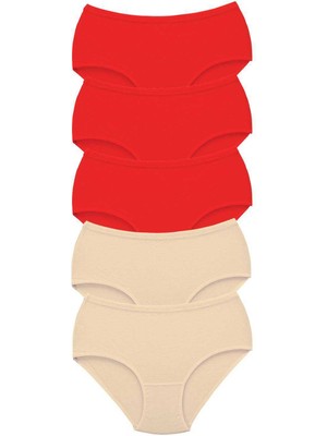 MELENERS 5 Adet Tutku Kadın Yüksek Bel Bato Kalın Lastik Külot S6