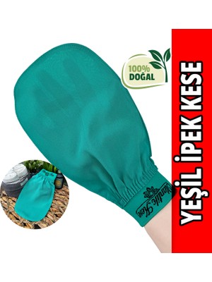 Otantik Kese Banyo Kesesi, Hamam Kesesi, Duş Kesesi, Vücut Kesesi, Yeşil İpek Banyo Kesesi