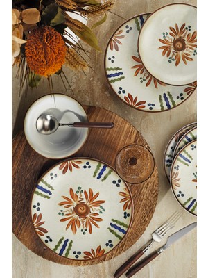 Kütahya Porselen Sepia 24 Parça 6 Kişilik Yemek Takımı