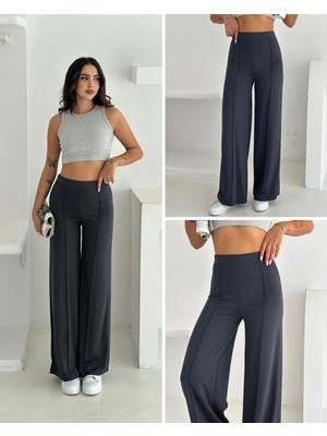 Elaxi Kadın Modal Kumaş Çımalı Palazzo Pantolon