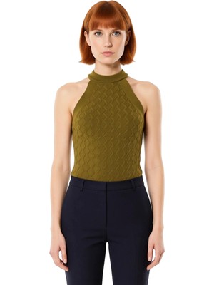 Ersefa Kadın Dokulu Halter Yaka Ince Triko Bluz Zamansız Şıklık ve Rahatlık Kaliteli Şık Rahat Modern