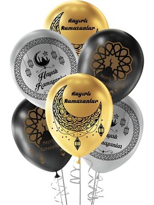 Party Country Ramazan Baskılı Metalik Balon 100 Adet