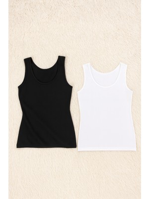 Alissa Kadın Bambu Likralı Kalın Askılı 2'li Atlet W6K6K1T2KA