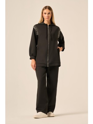 Ftz Women Kadın Taşlı Skuba Takım  Siyah 31218