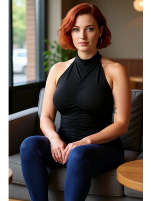 FRM Kadın Büzgülü Halter Yaka Bluz Konforlu ve Şık Günlük Giyim Kaliteli Şık Rahat Modern Zarif