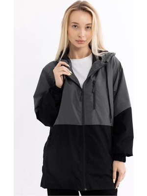 D1fference İçi Astarlı Cepli Kapüşonlu Jel Elyaflı Su ve Rügar Geçirmez Kadın Kışlık Mont
