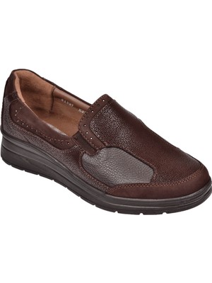 Forelli Hakiki Deri Comfort Kadın Ayakkabı For-Faye   Kahve